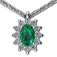 Halskette Gemoro Dame in Weißgold Smeraldo TPC190B.SM